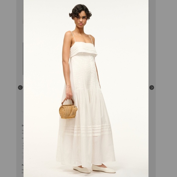 STAUD OFF WHITE MAXI DRESS NWT - Picture 4 of 8